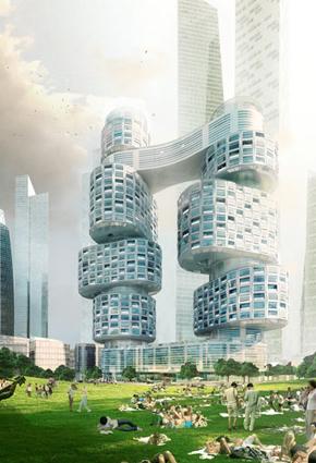 Towers ناطحتا سحاب بطول 125 متراً ملبسة بألواح الزجاج 